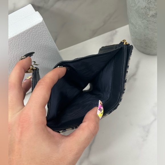 🔥DIOR•Oblique Lotus Compact Wallet - Picture 6 of 9